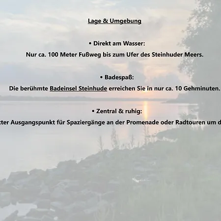شقة Sunset - Traumhafter Seeblick & Sauna In Steinhude *