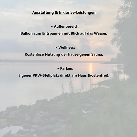 Sunset - Traumhafter Seeblick & Sauna In Steinhude *